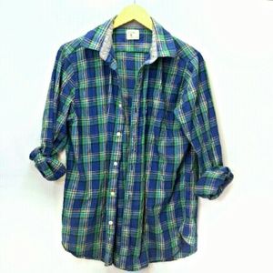 Men's button-up Blue and Green Old Navy Shirt